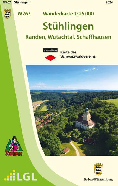 W267 Wanderkarte 1:25 000 Stühlingen: Randen, Wutachtal, Schaffhausen