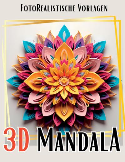 3D Mandala Malbuch "Black & White"