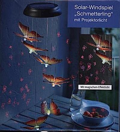 Solar-Windspiel Schmetterling mit Projek