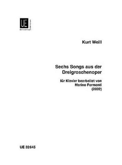 6 Songs aus der Dreigroschenoperfür Klavier