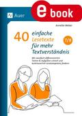 40 einfache Lesetexte für mehr Textverständnis 7-8