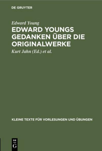 Edward Youngs Gedanken über die Originalwerke