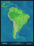 Columbus Kontinentkarte SÜDAMERIKA: 5-farbig auf Spezialpapier gedruckt, mit Matt-Glanz-Kontrasten der Kontinente 85 x 115 cm, 1:8.750.000