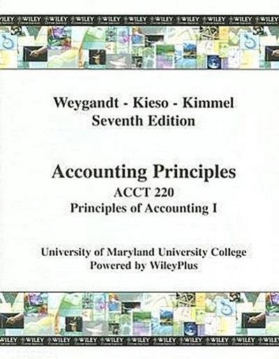 Accounting Principles: ACCT 220 Principles of Accounting 1