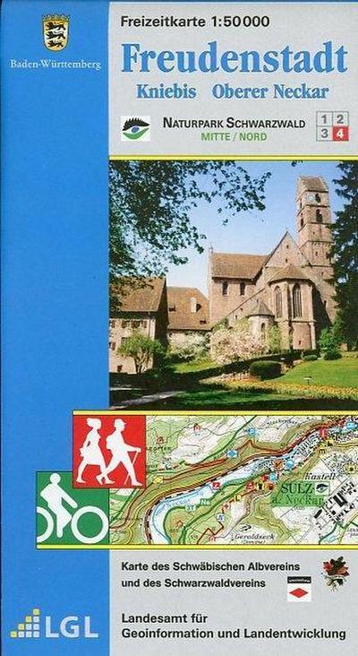 Topographische Freizeitkarte Baden-Württemberg Freudenstadt