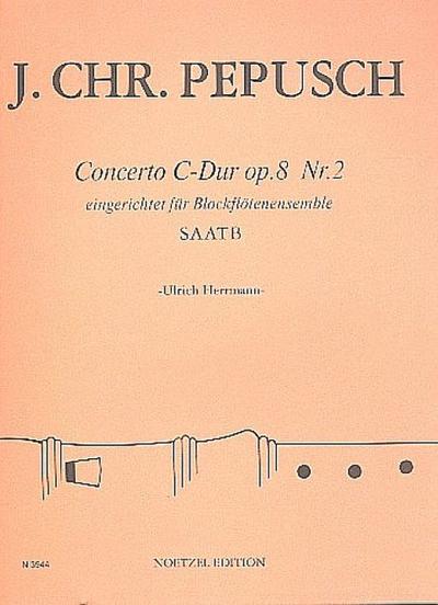 Konzert C-Dur op.8,2für 5 Blockflöten (SAATB)