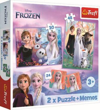 2 in 1 Puzzles + Memo  Disney Frozen 2