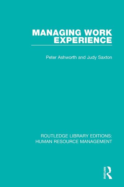 Managing Work Experience