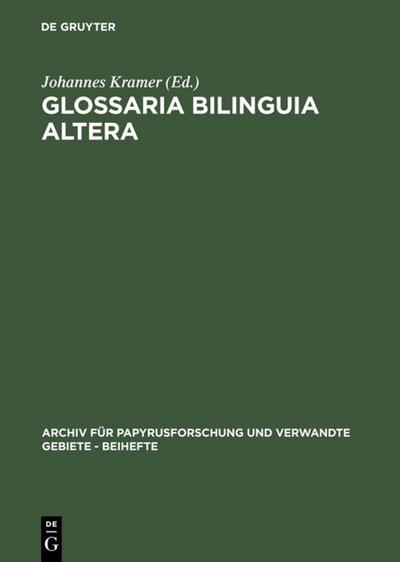 Glossaria bilinguia altera