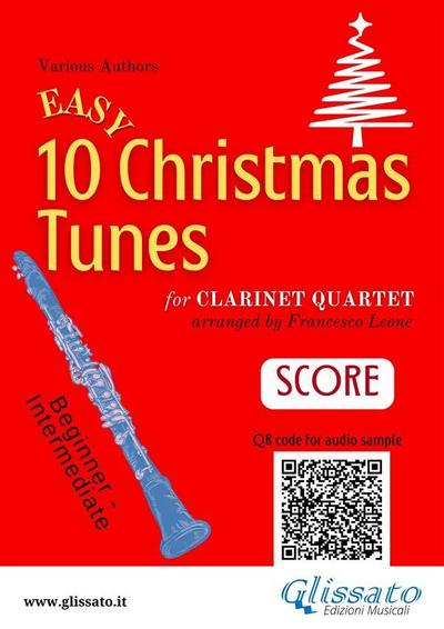 Clarinet Quartet score "10 Easy Christmas Tunes"