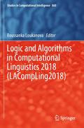 Logic and Algorithms in Computational Linguistics 