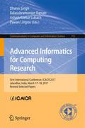 Advanced Informatics for Computing Research