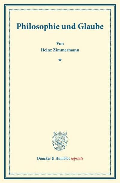 Philosophie und Glaube.