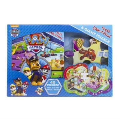 Nickelodeon PAW Patrol: First Look and Find Book, Giant Floor Puzzle and 20 Stickers
