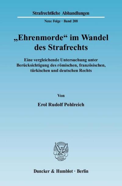 ’Ehrenmorde’ im Wandel des Strafrechts