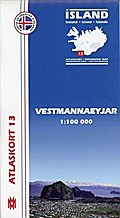 Atlaskort 13: Vestmannaeyjar 1:100.000