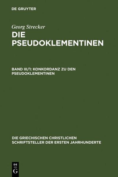 Konkordanz zu den Pseudoklementinen, Teil 1