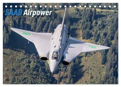 Saab Airpower (Tischkalender 2026 DIN A5 quer), CALVENDO Monatskalender