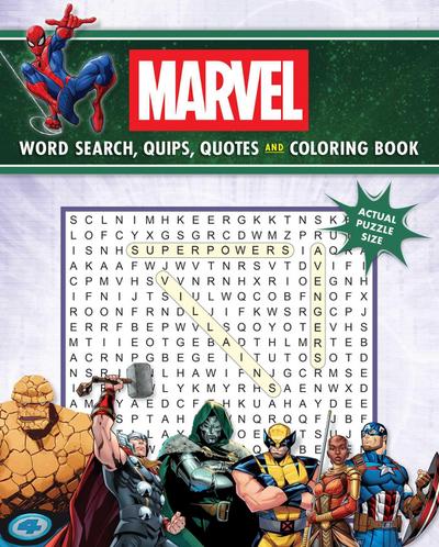 Marvel Word Search, Quips, Quotes and Coloring Book