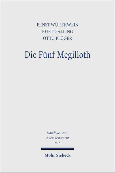 Die Fünf Megilloth