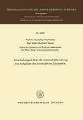Untersuchungen über die automatische Lösung von Aufgaben der konstruktiven Geometrie