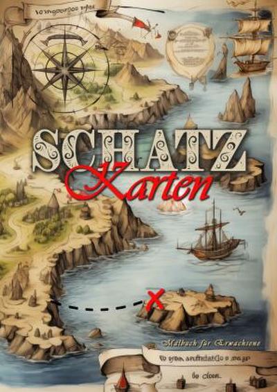 Treasure Maps Coloring Book for Adults