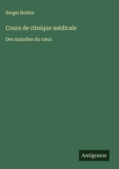 Cours de clinique médicale