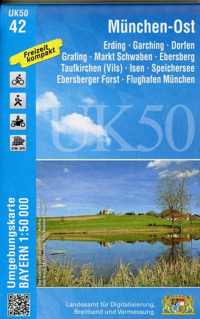 München-Ost Dorfen -  Ebersberg - Erding 1 : 50 000 (UK50-42)