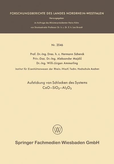 Aufstickung von Schlacken des Systems CaO-SiO2-Al2O3