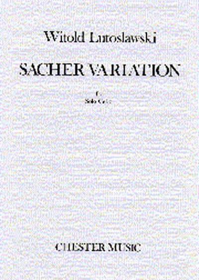 Sacher Variationsfor violoncello solo