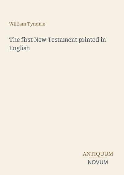 The first New Testament printed in English