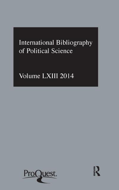 Ibss: Political Science: 2014 Vol.63