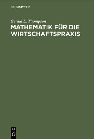 Mathematik für die Wirtschaftspraxis
