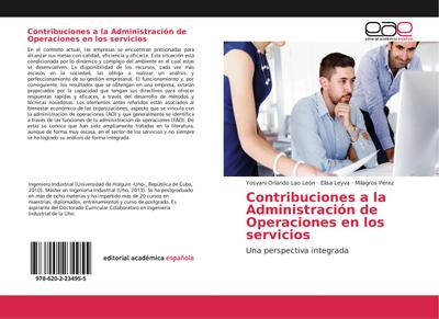 Contribuciones a la Administración de Operaciones en los servicios