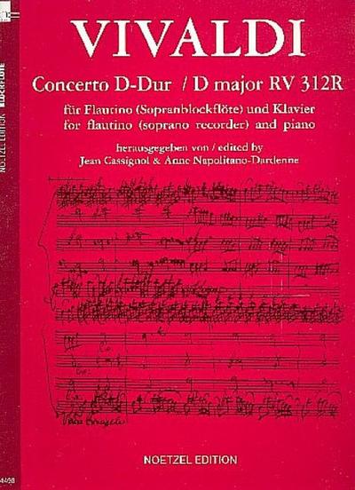 Konzert D-Dur RV312R für Violine undStreicher für Flautino (Sopranblockflöte)