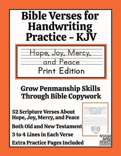 Bible Verses for Handwriting Practice - KJV