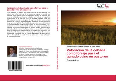 Valoración de la cebada como forraje para el ganado ovino en pastoreo