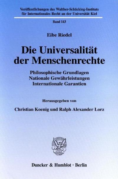Die Universalität der Menschenrechte.