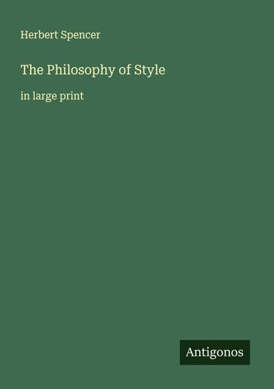 The Philosophy of Style