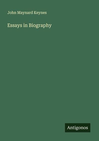 Essays in Biography