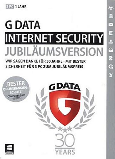 Gdata Internet Security 3 PCs Jubiläumsversion, 1 CD-ROM