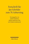 Festschrift für Jan Schröder zum 70. Geburtstag
