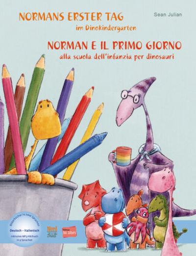 Normans erster Tag im Dinokindergarten (Deutsch-Italienisch)