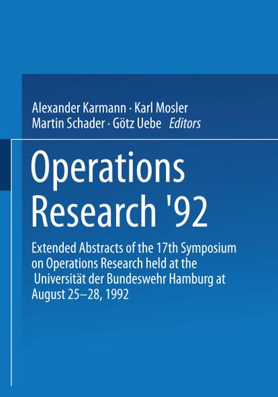 Operations Research ’92