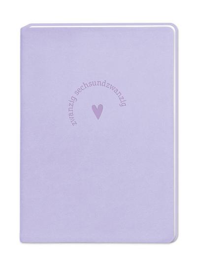 Terminplaner Lederlook 2026 Lavender