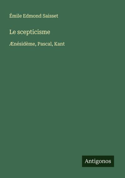 Le scepticisme