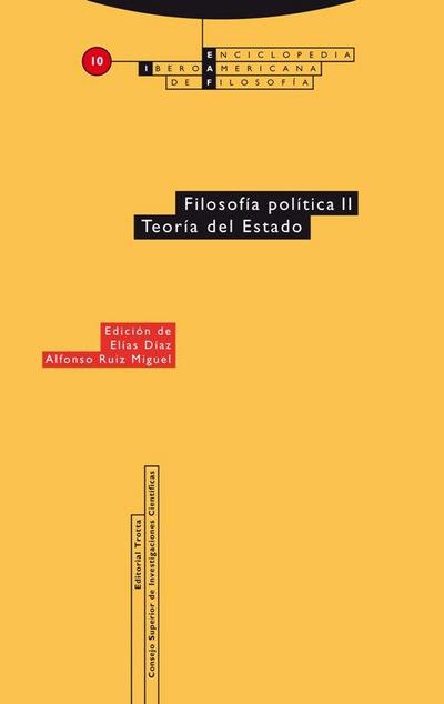 Filosofía política II : teoría del estado