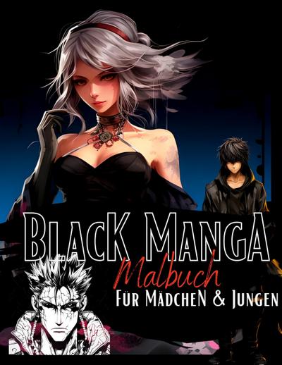 Black Manga Malbuch.