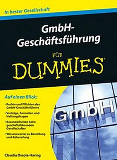 GmbH-Geschäftsführung für Dummies