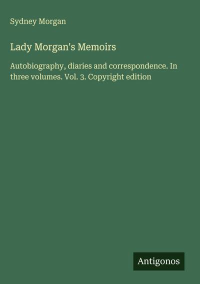 Lady Morgan’s Memoirs